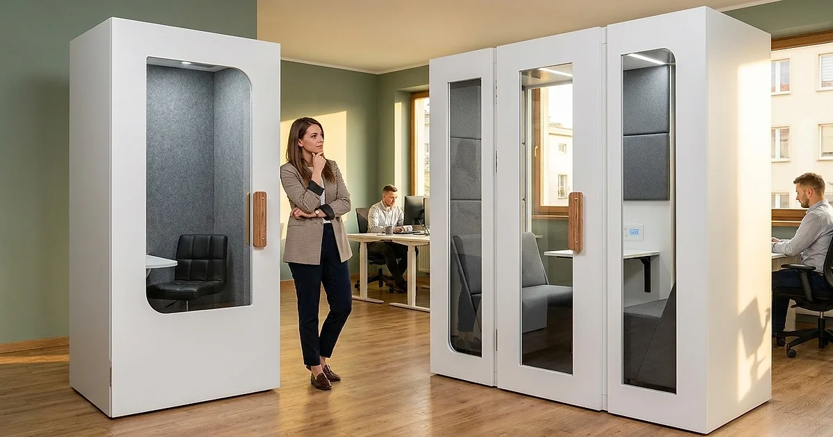 Jak wybrać kabinę akustyczną do biura? Przewodnik 2026