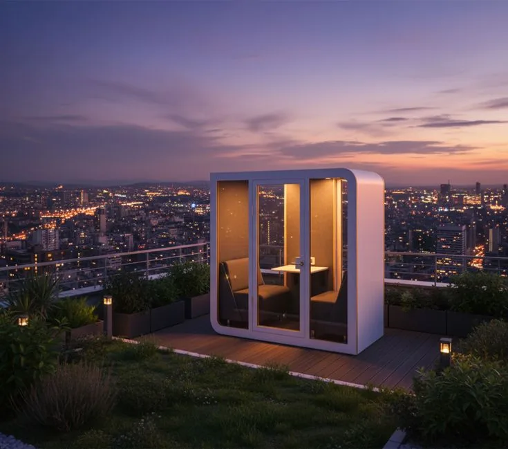 Kabina Duet na tarasie biurowym